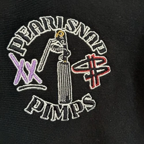 FR Pearlsnap pimps “married To The game” Welders Hoodie In Black Graphic L image 3