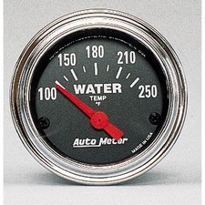Auto Meter Traditional Chrome Water Temperature Gauge 2-116 Electrical Auto Meter Traditional Chrome Water Temperature Gauge 2-116 Electrical