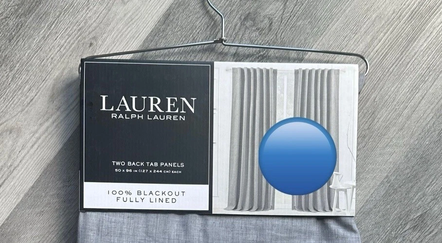 "2 paneles de cortinas de ventana Ralph Lauren 54 x 96"" TYLER panel de cortina con lengüeta trasera" Foto 4 de 4