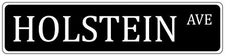 Black Aluminum Weatherproof Road Street Signs Holstein Home Decor Wall