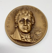 1965 Francis Scott Key/Maryland UNC Silver & Bronze Commemorative Medals