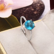 Wonderful Blue Topaz Gemstone Handmade 925 Sterling Silver Adjustable Ring