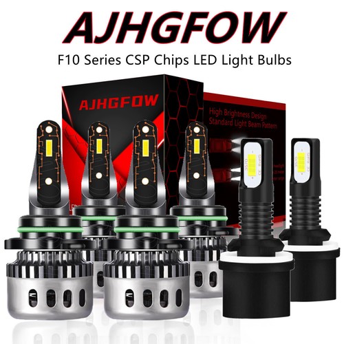 6Pcs LED Headlight Fog Light Bulb Kit For GMC Sierra 1500 2500HD 1999- 2005 2006