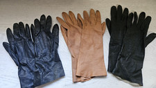 3 Vintage Leather Womens 7 Soft Gloves Landel French Kid Kislav Kid Wear Right