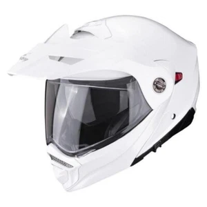 Scorpion Adx-2 Motorcycle Helmet Flip-Front Plain Pearl White