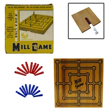 Vintage Mill Game Wm. F. Drueke & Sons No. 553 Mid Century Wooden Made In USA