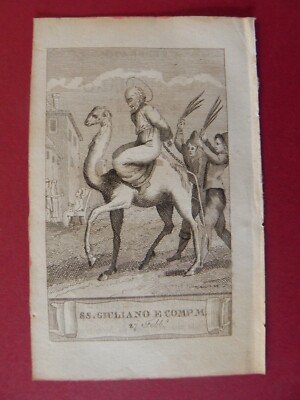 Santo Giuliano Martire Sora Roma Italien Originale Aquaforte 1819 Radierung