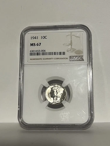 1941 Mercury Dime NGC MS67