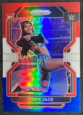 2022 Panini Prizm WWE Cora Jade RC Red White & Blue Prizm #188 Rookie Card