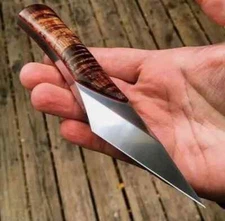 7 Inches Handmade D2 Steel Full Tang Knife Wood Handle Kiridashi Survival Knife