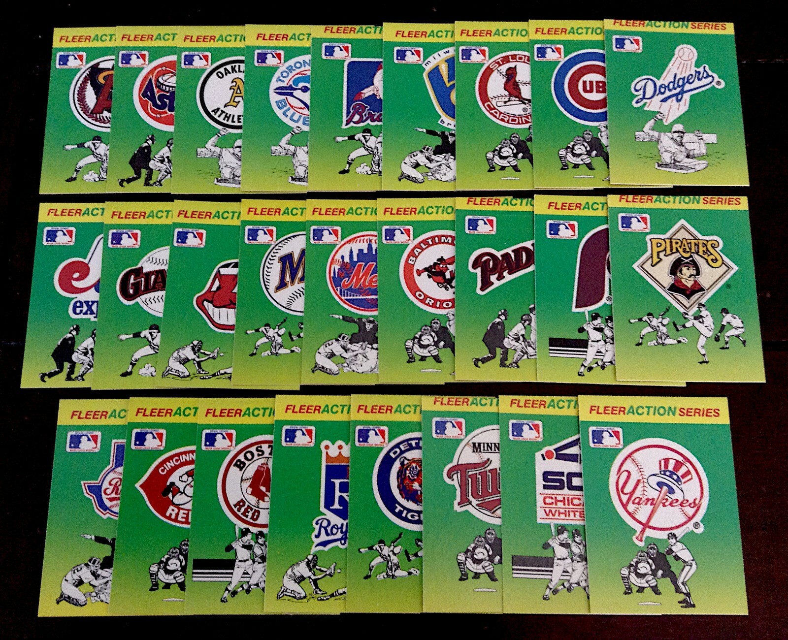 1990 Fleer Baseball Team Logo Stickers / Complete Set of (26) Teams eBay