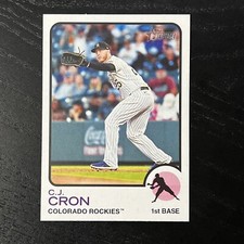 2022 Topps Heritage Baseball C.J. Cron Base #138 Colorado Rockies