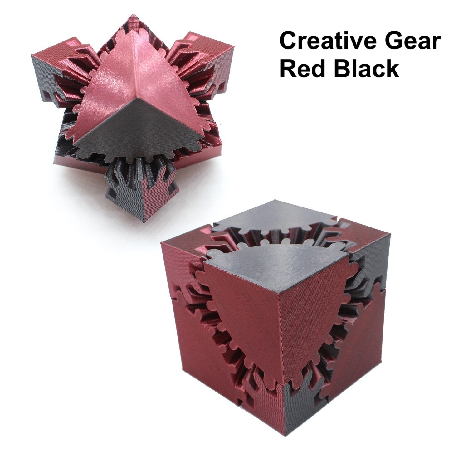 Gear Cube 3D Printed Spin Cube Fidget Toy Gear Sphere Steamp