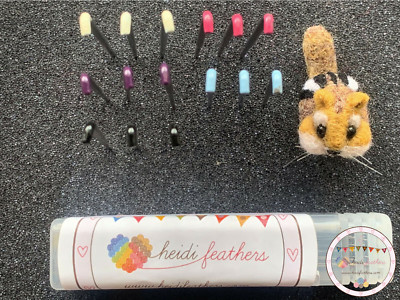 Heidifeathers  Filznadeln 'Fast Felting Mix' im Mix aus Stern und gedreht