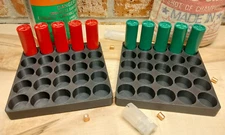 12 Gauge Shot Shell Reloading Tray/Block  25 Shells - 2 Pack - Black