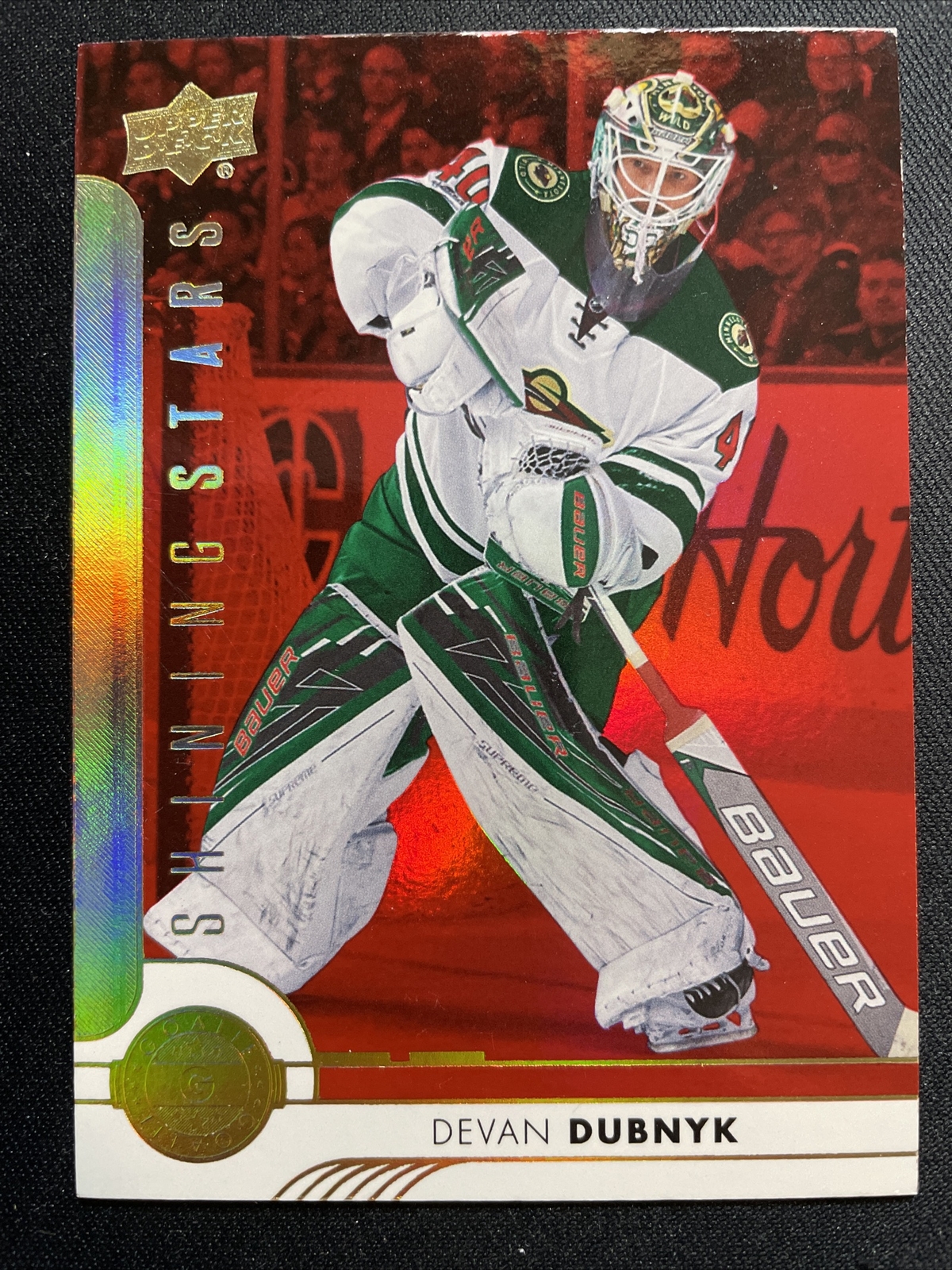 17-18 UD Series 1 Hockey Shining Star Red SP SSG-5 Devan Dubnyk