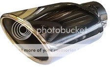 For Toyota Avalon 125X200MM OVAL EXHAUST TIP TAIL PIPE  CHROME SCREW CLIP ON