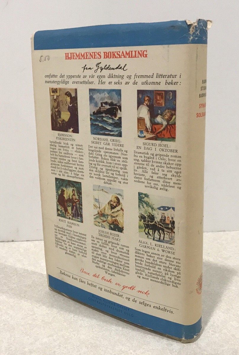 Antique Gyldendal Norsk Forlag 1954 Synnove Solbakken Norwegian