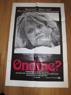ONDINE? original 1977 poster  Undine 1974 Angela von Radloff