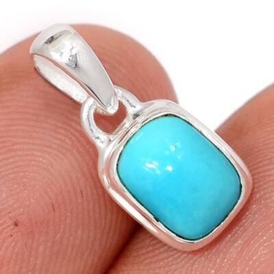 Natürlicher Kingman Türkis 925 Sterling Silber Anhänger Schmuck CP74748