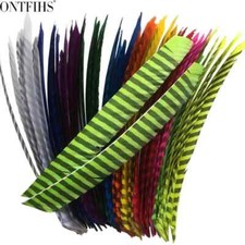 SHARROW – 50 Piume Da Freccia 4 Pollici In Piuma Naturale Di Tacchino – Per Tiro Con L'arco E Frecce Fai Da Te – Colore Verde