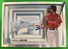 ⚾️Marcelo Mayer 2022 Bowman In 3D Chrome Insert Baseball MLB RC #B3D-4 Red Sox