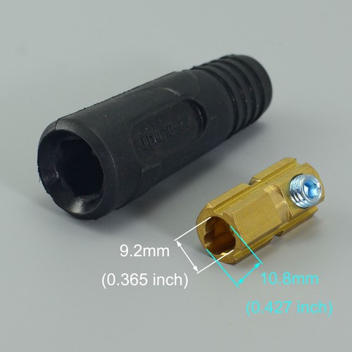 Conector rápido de junta de cable de soldadura estilo DINSE 100 amperios-200 amperios 16-25 SQ-MM 2pk - Imagen 8 de 8