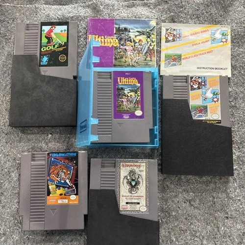 Nintendo NES  Lot Of 5- Wizardry, Videomation, Exodus Ultima, Super Mario Bros.
