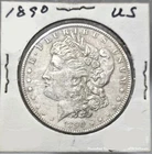 1890 P Morgan Silver Dollar, Uncirculated.