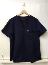 FIGS Women's Catarina One Pocket Scrub Top Navy Blue STYLE FW1000 Size L
