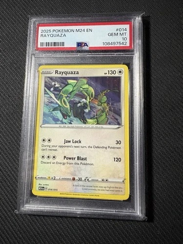 2025 POKEMON M24 EN-MCDONALD'S COLLECTION #014 RAYQUAZA PSA 10