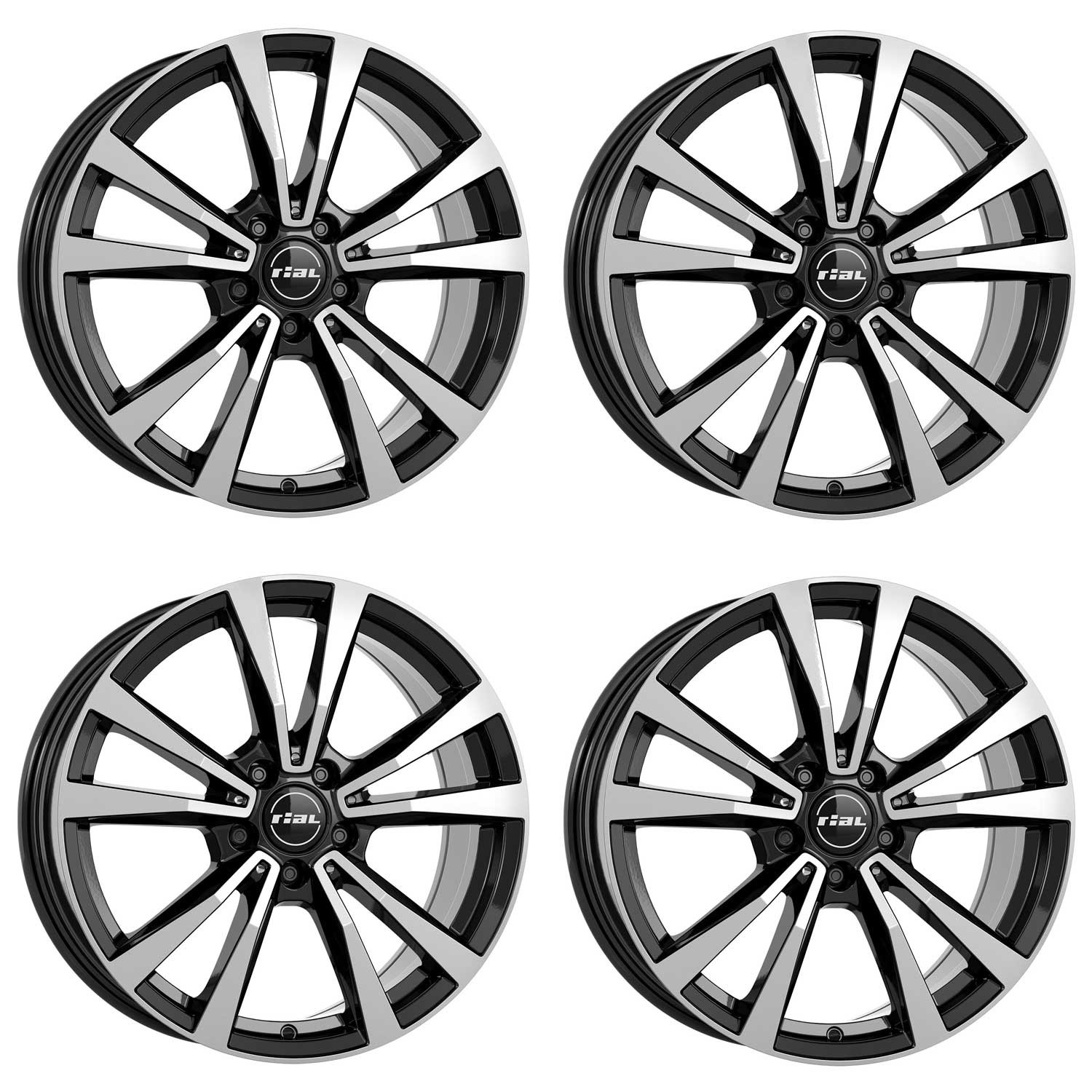 4 Rial M12 wheels 8.0Jx18 ET43 5x112 SWFP for MERCEDES-BENZ A 45 A B C C63 CL CL