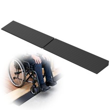 2 PCS 1 Inch Rise Rubber Threshold Ramps Doorways 34 Inch Wide 2000LBS Cap