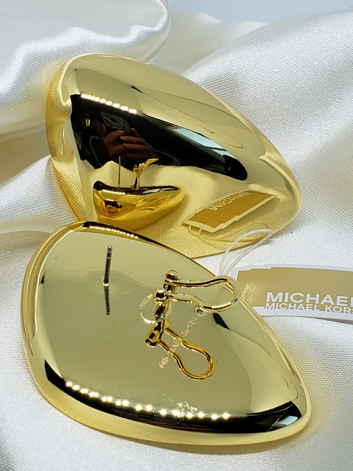 MICHAEL KORS Gold Tone Clip-On Teardrop Earrings Women's Fashion Jewelry  thumbnail 6