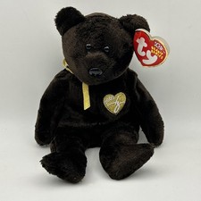 TY Beanie Baby 2003 SIGNATURE Dark Brown Teddy Bear MINT