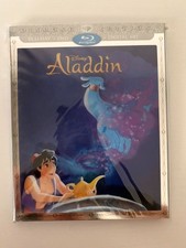 Disney Aladdin Diamond Edition Blu-Ray/DVD with Lenticular Slipcover Rare 