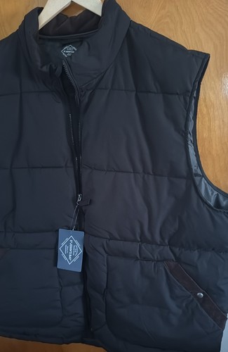 Schwarze gefütterte Weste Herren 4XL groß 4XLT Druckknopftaschen - Bild 3 von 4