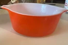 Vintage Pyrex Friendship Red Round Casserole Dish , # 472 1-1/2 Pint NO Cover