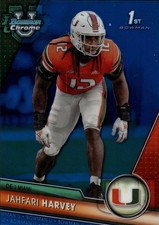2023 Bowman University Chrome #25 Jahfari Harvey Blue Refractor #/199