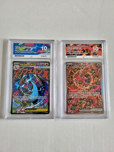 New ListingMega Charizard X EX 023 Oricorio EX 024 UPC Promo ACE 10 Perfect Subs Sequential