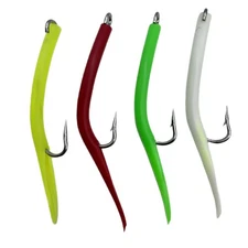 8 Pack Saltwater Fishing Tube Hooks Striper Jig Lure Big Fishing Hooks 4/0-9/0