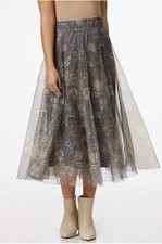 Cato Fashions Size XL Floral Mesh Long Skirt in the "Eventide" colorway. New