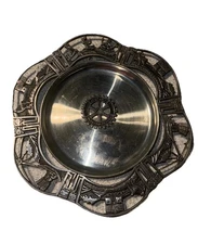 Creaciones Rotary International 7" Metal Trinket Desk Dish Keepsake Plate