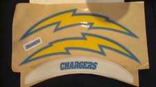 Los Angeles Chargers FULL SIZE FOOTBALL HELMET DECALS WITH BUMPERS