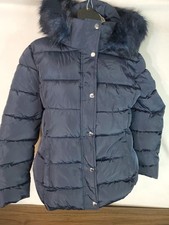 Tommy Hilfiger Women's Quilted Hooded Faux Fur Trim Puffer Jacket Size Large