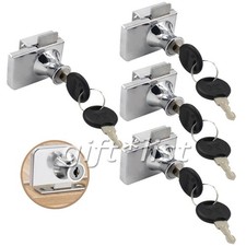 4 Set Glastürschloß Vitrinen Schloß für Glastüren Glastürenschloß Vitrinenschloß