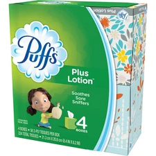 Puffs Lotion w/Facial Tissue 2-Ply 56Shts 4BX/PK WE 34899