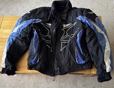 Hein Gericke Motorcycle Jacket, Men's, Black and Blue