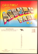 Postcard "Greetings from Asbury Park"   NJ  made famous by Bruce Springsteen