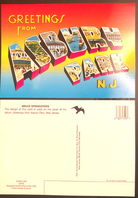 Postcard ''Greetings from Asbury Park''   NJ  made famous by Bruce Springsteen